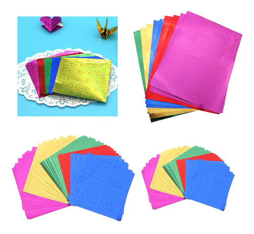 Z 3 Kit De Papel Holográfico Plegable Para Origami - 3