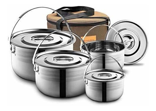 Camping Cookware Set - Compacto Acero Inoxidable Zwl3o