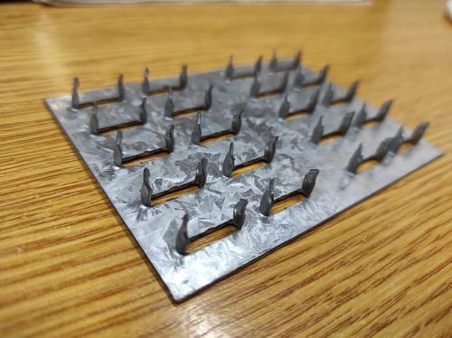 Placa De Clavos X 10u Nail Plate Acero Galvanizado 195x140mm