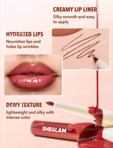 Lápiz Delineador De Labios Y Gloss 2 En 1 Sheglam