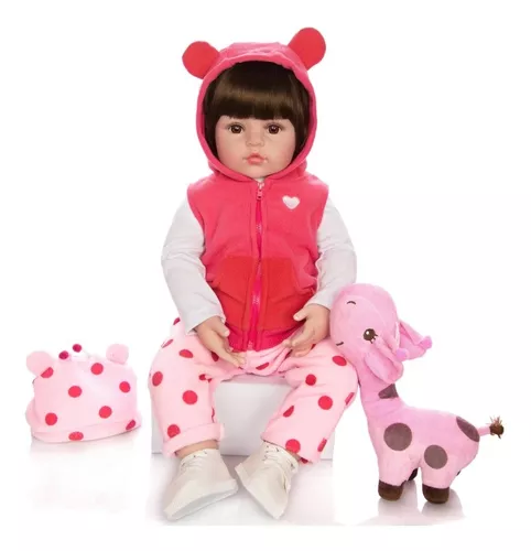 Bebe Reborn Original Girafinha Menina 100% Silicone 48cm Pode dar Banho -  Produtos Importados Brasil - Qualidade, Preço Baixo e Frete Grátis!