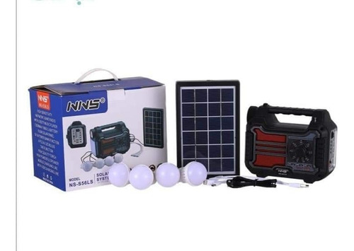 Kit Planta Solar Recargable Bt Fm Bombillo Led Cargador 