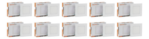 10 Luminarias Led Empotrables 65k 7w Aluminio 120° Tecnolite