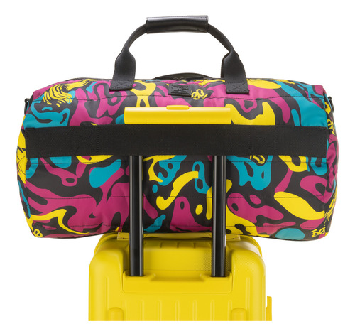 Duffle Bag De Viaje Cloe Grande Diseño Acolchado Color Multicolor