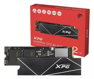 Ssd M.2 2tb Nvme 1.4 Adata Xpg Gammix S70 Blade Pci-e 4.0 X4 2000gb Velocidade Leitura 7400mb/s Gravação 6800mb/s Compatível Com Pc Notebook Ps5 Xbox