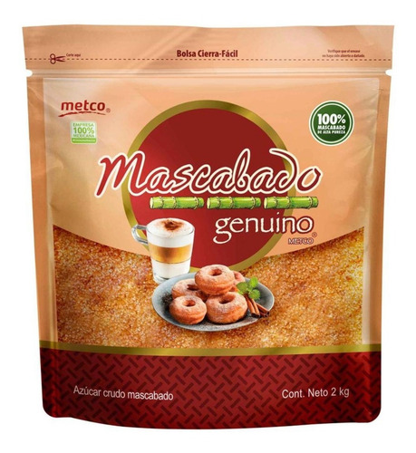 Azucar Mascabado Genuino 2 Kg Alta Pureza Y Sabor Morena
