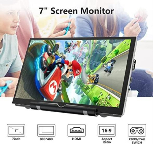 Hamtysan Pantalla Raspberry Pi, Monitor Portátil De 7 Pulgad