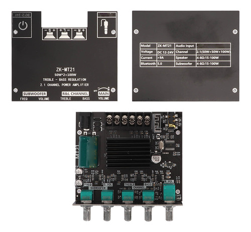 Módulo Amplificador De Potencia Digital Zk Mt21 Board 2.1 Ca