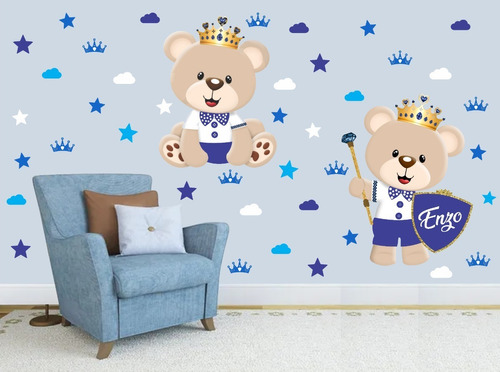 Adesivo Para Parede Decorar Quarto Menino Infantil Ursinho