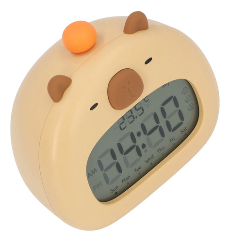 Reloj Despertador Jjj Con Forma De Capibara Para Niños, Lámp