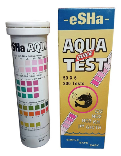 Aqua Quick Test 6 En 1 Esha Agua Dulce Acuario Peces