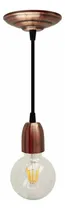 Comprar Lampara Colgante De Cobre Vintage Y Cable Textil (capuchon Y Floron)