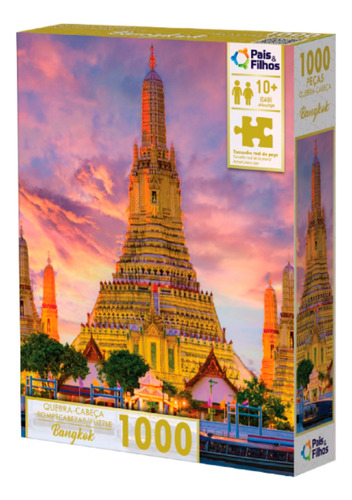 Quebra Cabeça Bangkok 1000 Peças Jogo Raciocínio Pais&filhos