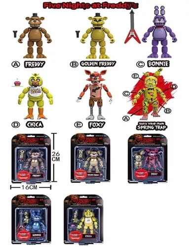 Kit 6 Bonecos Five Nights At Freddy 'S Fnaf Action Figure - Smart Bracelet  - Action Figures - Magazine Luiza