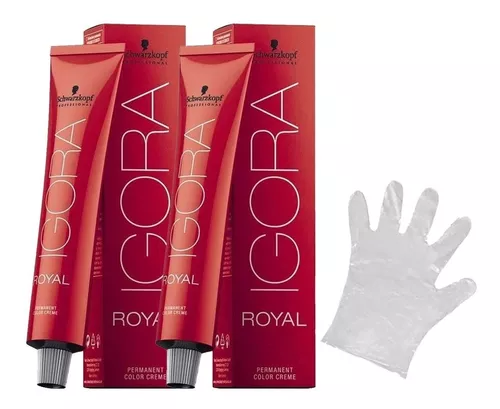 Kit 2 Tinta Igora 9.7 - Igora Royal Louro Claro Cobre + Luva