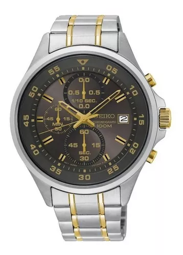 Reloj Seiko Hombre Cronógrafo de Acero Combinado