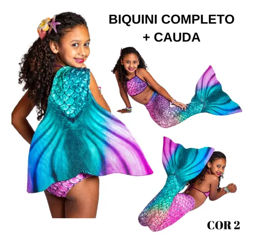 Fantasia infantil de Sereia com Calda - Bem Vestir