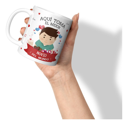 Taza Tazon Mug Aqui Toma El Mejor Novio