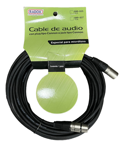 Cable De Audio Canon Xlr P/microfono 10m 080-835 Rdx