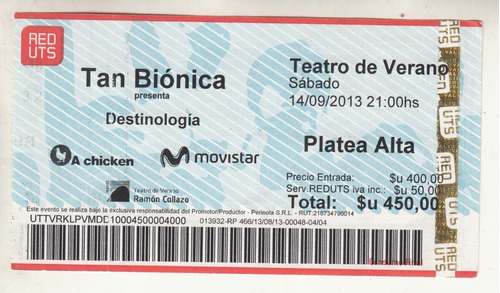 Ephemera Tan Bionica Concierto Destinologia Montevideo 2013