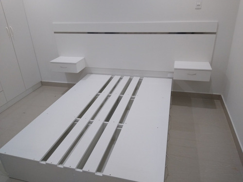 Cama En Melamina Hm. De 2 Plz. Y 6 Cajones Con Cabecera.