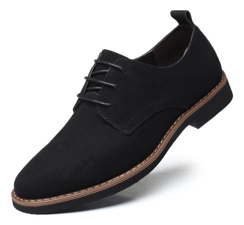 Zapatos Oxford Casual De Cuero De Ante Para Hombre