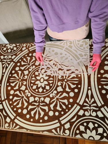 Plantilla Stencil Modelo Mandala 20x20 Decox2lab - Boedo