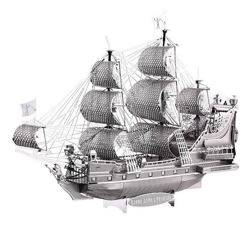 Imagen 1 de 2 de Leo Rompecabezas De Metal En 3d Barco, Venga Del Reina Ana