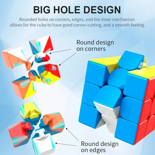 Imagen 4 de 10 de Cubo Rubik 3x3 Puzzle Cubers Moyu Meilong 3x3x3 De Velocidad
