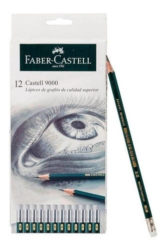 Lapices Faber Castell 9000 X12  Grafito Dibujo