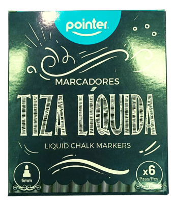 Marcadores De Tiza Liquida Blanca 6 Pointer