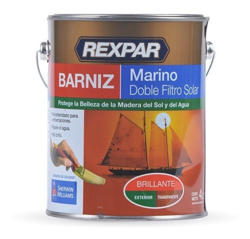 Rexpar Barniz Marino Brilante Doble Filtro Sherwin 4 Lts 