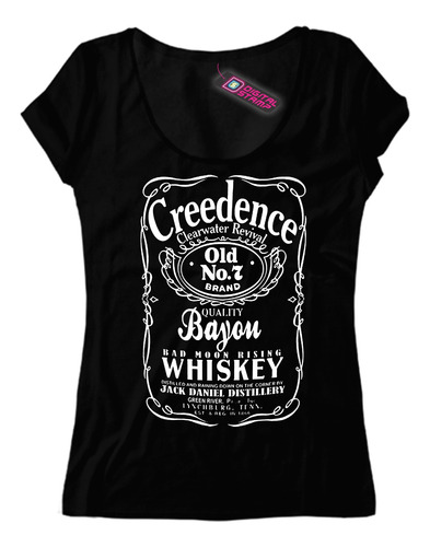 Remera Mujer Creedence Clearwater Revival Whiskey Rp33 Dtg