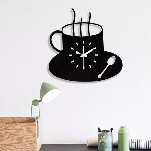 Reloj De Pared Moderno Cocina Temática Taza De Café