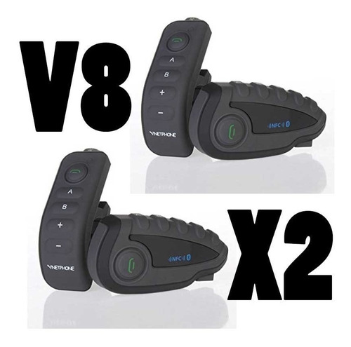 2 Intercomunicadores Bluetooth Ejeas V8 Cuotas En Fas Motos