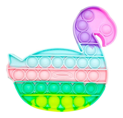 Imagen 1 de 8 de Pop It Pato Cisne Ganso Toy Colores Pasteles Multicolor