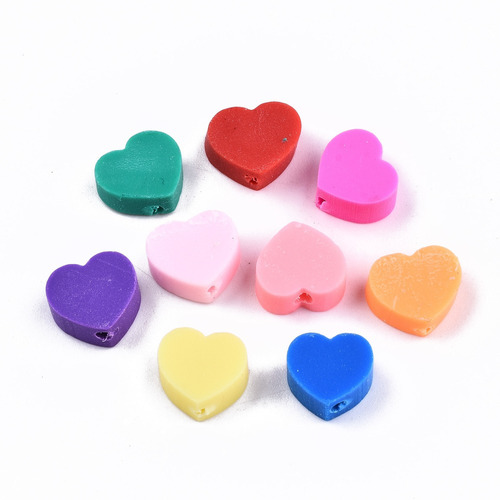 Corazones De Fimo (pack Por 10 Unidades)