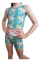 Comprar Top Deportivo De Nena Lycra Gimnasia Patín Pileta Danza