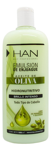 Han Oliva Enjuague Acondicionador Brillo Intenso 500ml