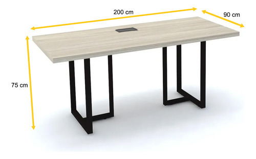 Mesa De Reunião Retangular Powerbox Pe40tub - Nogueira Nogueira