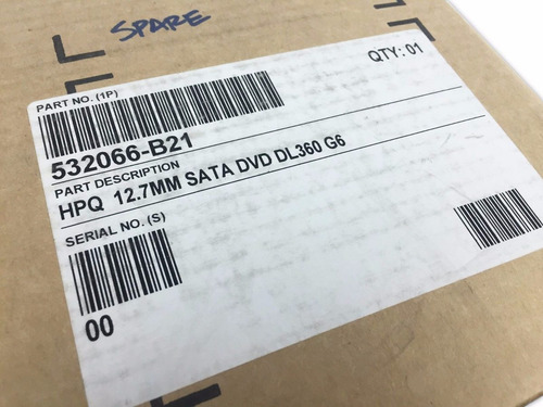 Unidad Dvd Hp 12.7mm Sata P/ Proliant Dl360 G6/g7 532066-b21