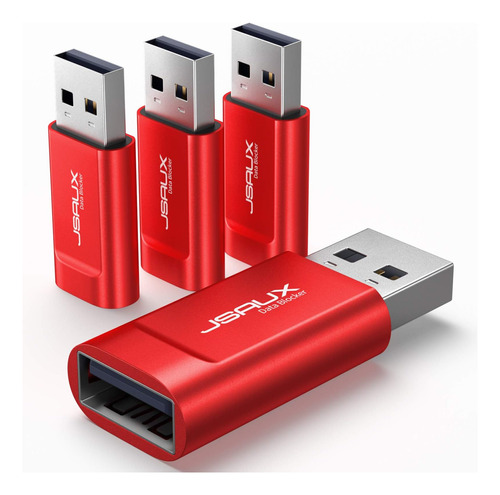 Bloqueador De Datos Usb Jsaux X4 Unidades Rojo