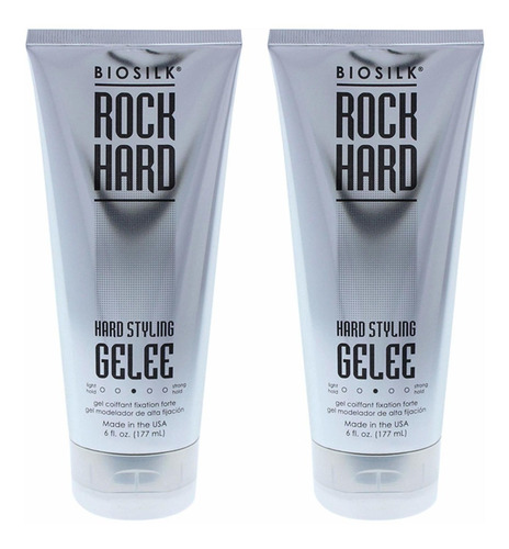 Rock Hard Gel Biosilk Gel Unisex 6 Oz (paquete De 2)