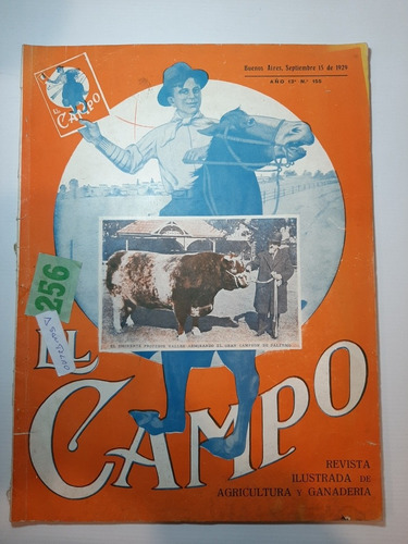 Antigua Revista El Campo N° 155 1929 Ro 1195