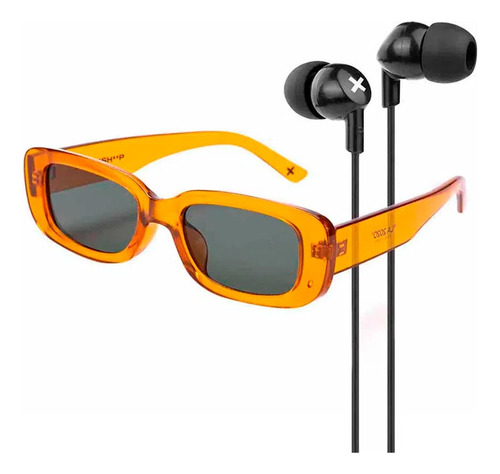 Lentes De Sol Black Sheep Square Uv400 + Audifono de regalo