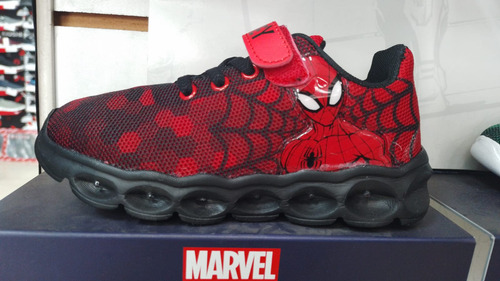 Zapatillas Marvel Spiderman/capitan America Con Luz Led