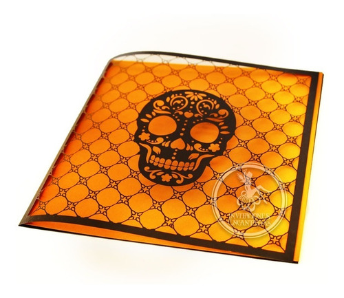 30 Invitacion Dia Muertos Corte Laser Doblez Halloween 15-02