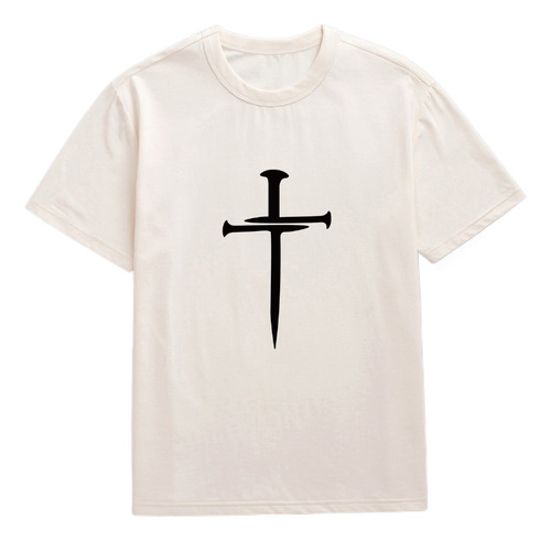 Polera De Verano Para Hombre Con Estampado De Cruz De Doble