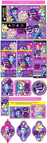 Kit Imprimible Candy Bar My Little Pony Equestria Girls Mas