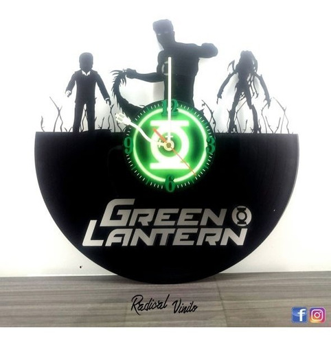 Reloj De Vinilo Linterna Verde Avengers Regalos Decoracion